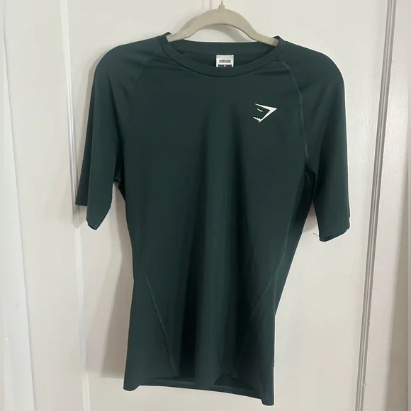 Gymshark Dark Green BaseLayer T-Shirt - Picture 1 of 5